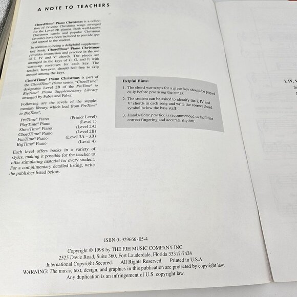 FJH Piano Christmas Lesson Sheet Music Books Level 2B 3A 3B Begin Intermed Set - Picture 4 of 12